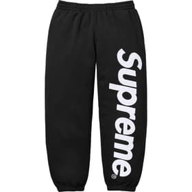 Supreme Satin Appliqué Sweatpant Black