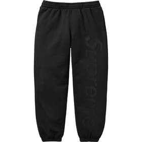 Supreme Satin Appliqué Sweatpant Black