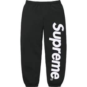 Supreme Satin Appliqué Sweatpant Black