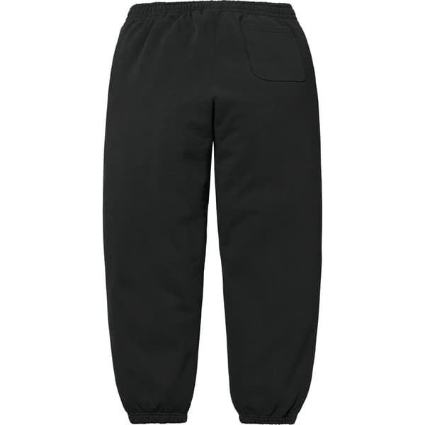 Supreme Satin Appliqué Sweatpant - Black (front)