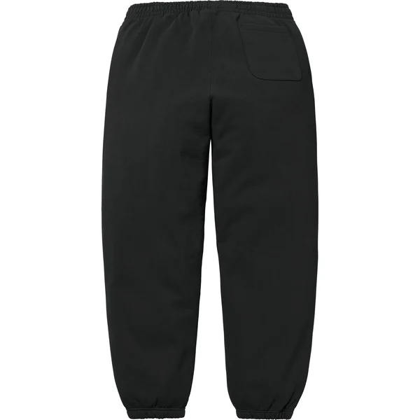 Supreme Satin Appliqué Sweatpant - Black (front)
