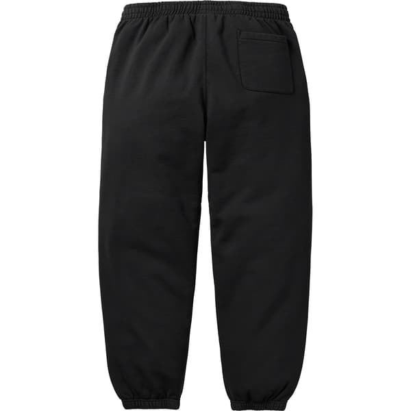 Supreme Satin Appliqué Sweatpant - Black (front)