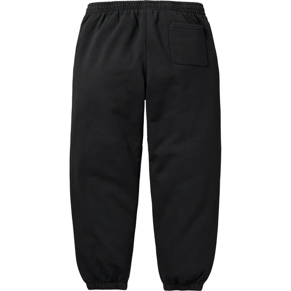 Supreme Satin Appliqué Sweatpant - Black (front)