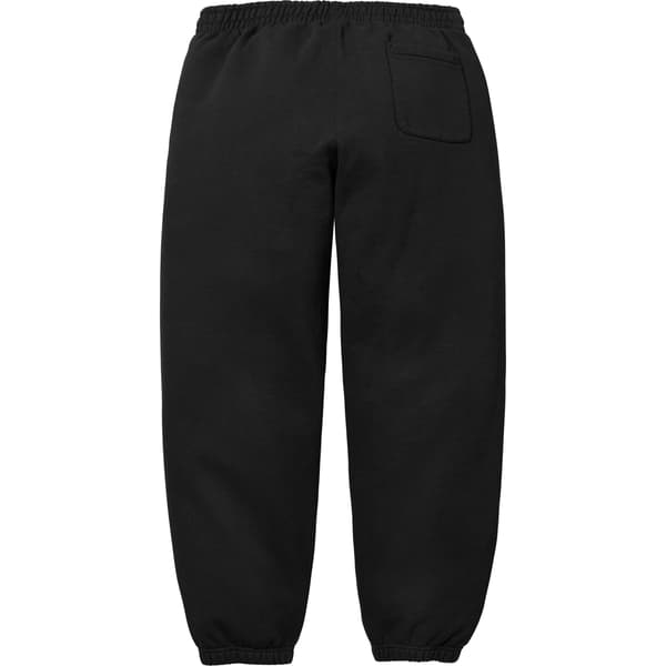Supreme Satin Appliqué Sweatpant - Black (front)