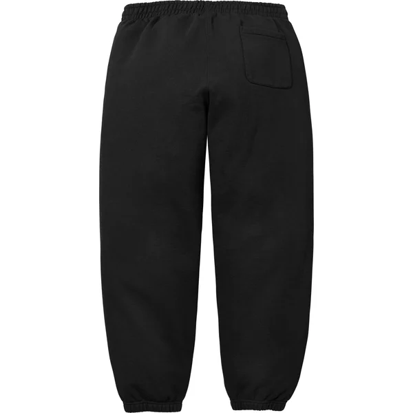 Supreme Satin Appliqué Sweatpant - Black (front)