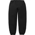 Supreme Satin Appliqué Sweatpant - Black (front)