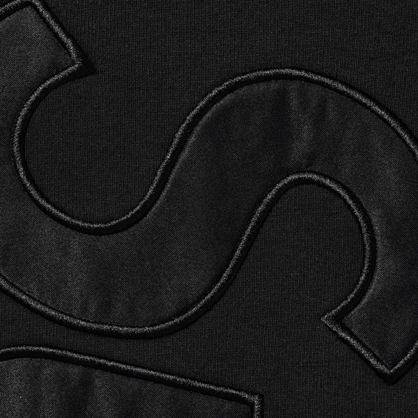 Supreme Satin Appliqué Sweatpant - Black (front)