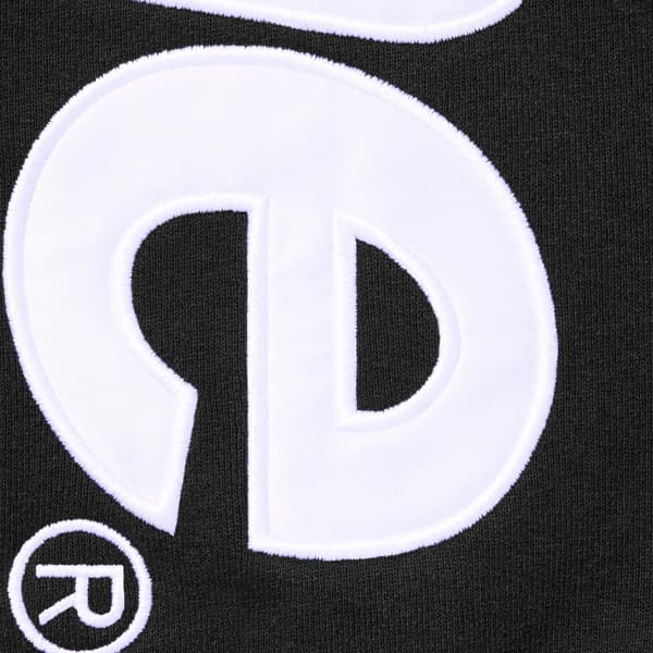 Supreme Satin Appliqué Sweatpant - Black (front)