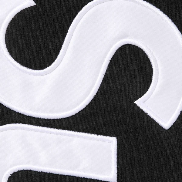 Supreme Satin Appliqué Sweatpant - Black (front)