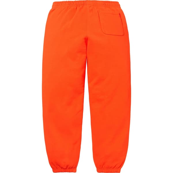 Supreme Satin Appliqué Sweatpant - Bright Orange (front)