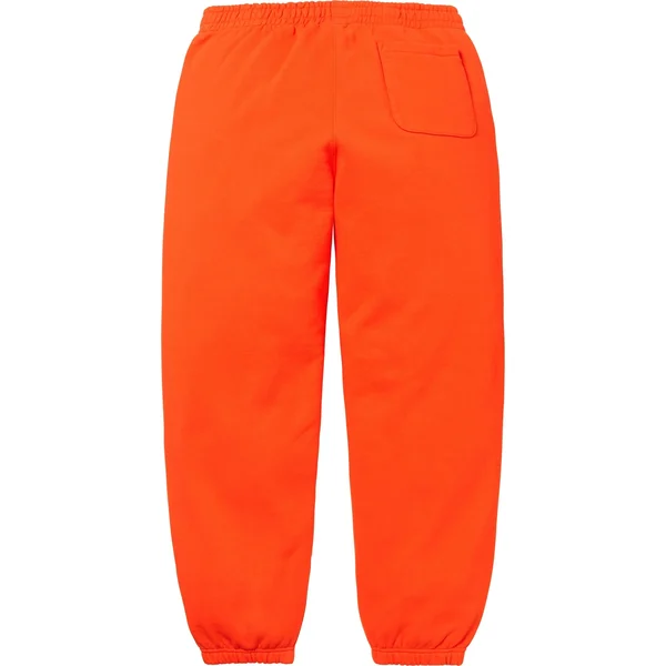 Supreme Satin Appliqué Sweatpant - Bright Orange (front)