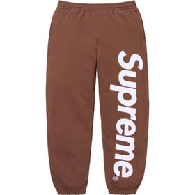 Supreme Satin Appliqué Sweatpant Brown