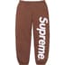 Supreme Satin Appliqué Sweatpant - Brown (front)
