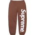 Supreme Satin Appliqué Sweatpant - Brown (front)