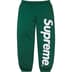 Supreme Satin Appliqué Sweatpant - Dark Green (front)