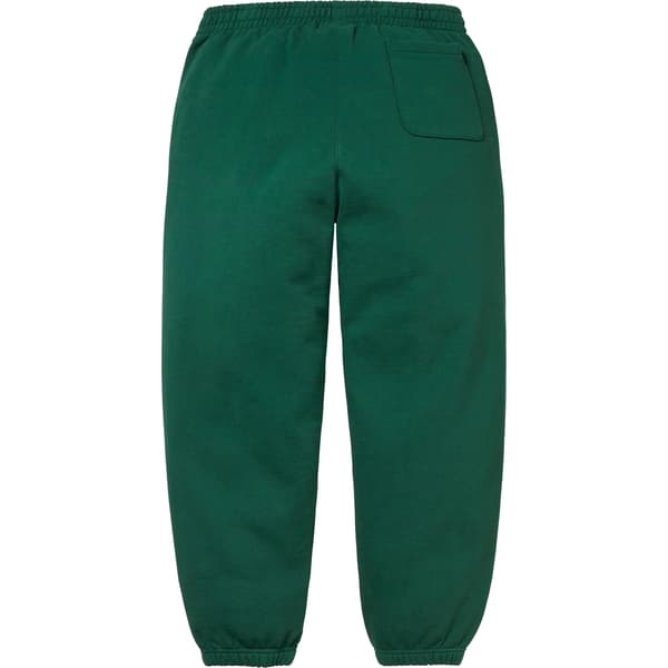 Supreme Satin Appliqué Sweatpant - Dark Green (front)