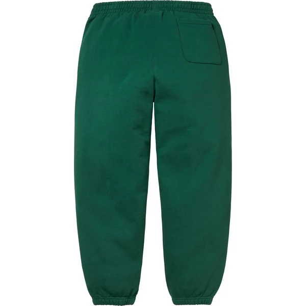 Supreme Satin Appliqué Sweatpant - Dark Green (front)
