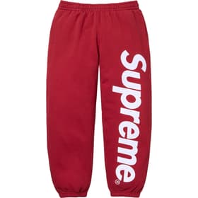Supreme Satin Appliqué Sweatpant Dark Red