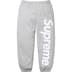 Supreme Satin Appliqué Sweatpant - Heather Grey (front)