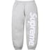 Supreme Satin Appliqué Sweatpant - Heather Grey (front)