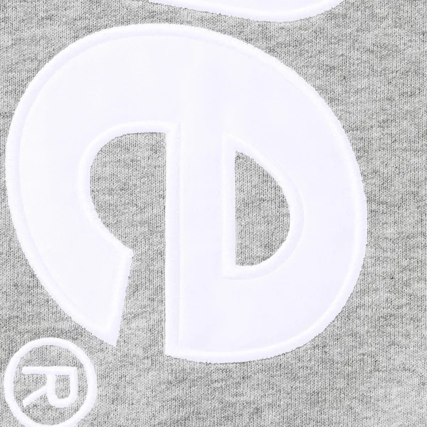 Supreme Satin Appliqué Sweatpant - Heather Grey (front)