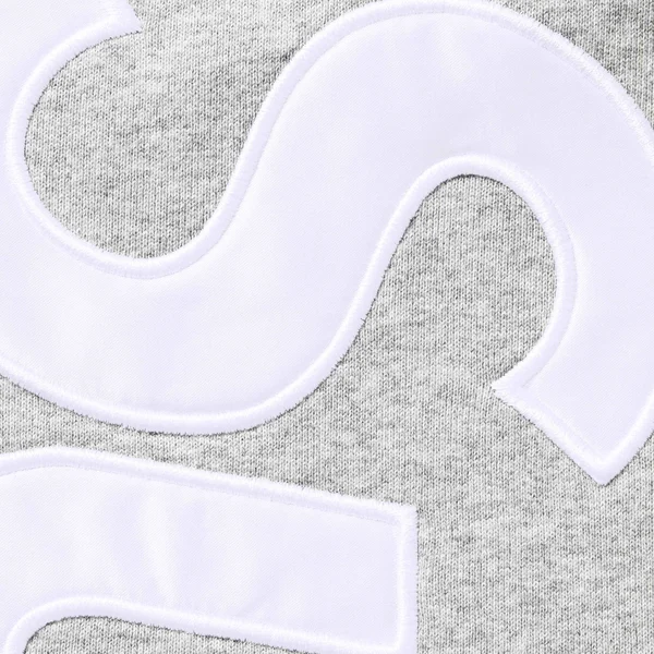 Supreme Satin Appliqué Sweatpant - Heather Grey (front)