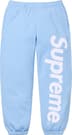 Supreme Satin Appliqué Sweatpant - Light Blue (front)