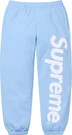 Supreme Satin Appliqué Sweatpant - Light Blue (front)