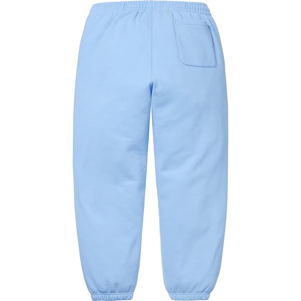 Supreme Satin Appliqué Sweatpant - Light Blue (front)