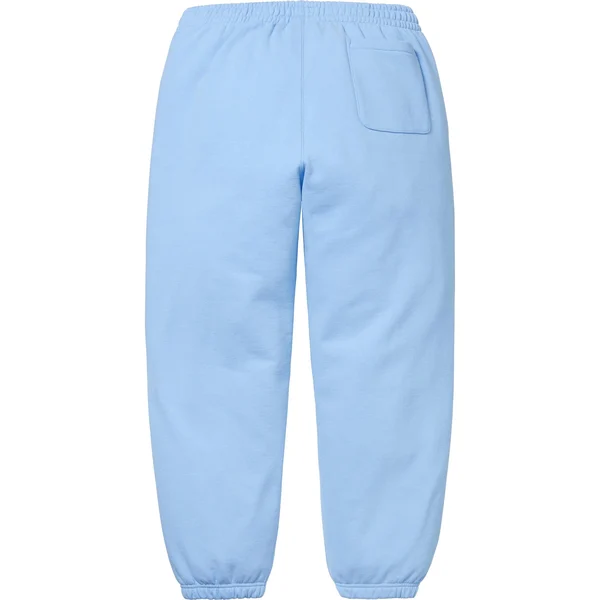 Supreme Satin Appliqué Sweatpant - Light Blue (front)