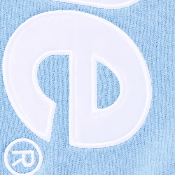 Supreme Satin Appliqué Sweatpant - Light Blue (front)