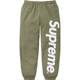 Supreme Satin Appliqué Sweatpant Light Olive