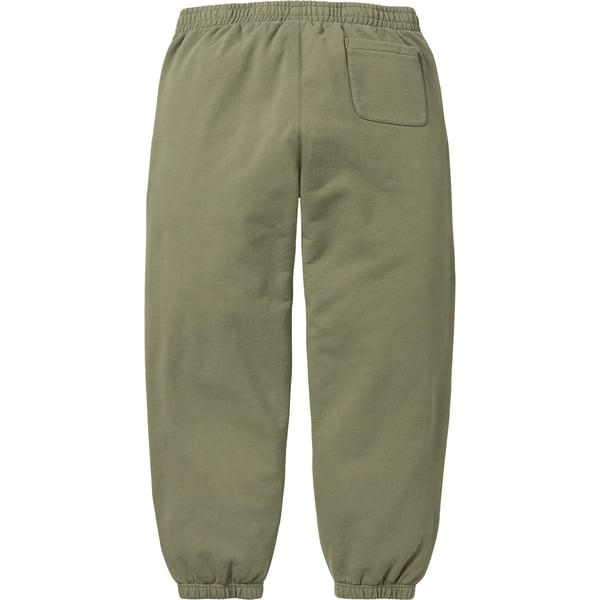 Supreme Satin Appliqué Sweatpant - Light Olive (front)