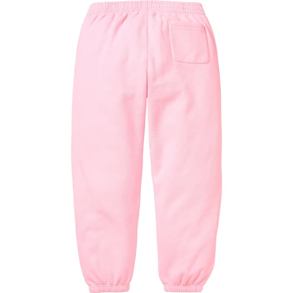 Supreme Satin Appliqué Sweatpant - Light Pink (front)
