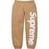 Supreme Satin Appliqué Sweatpant - Light Tan (front)
