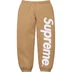 Supreme Satin Appliqué Sweatpant - Light Tan (front)
