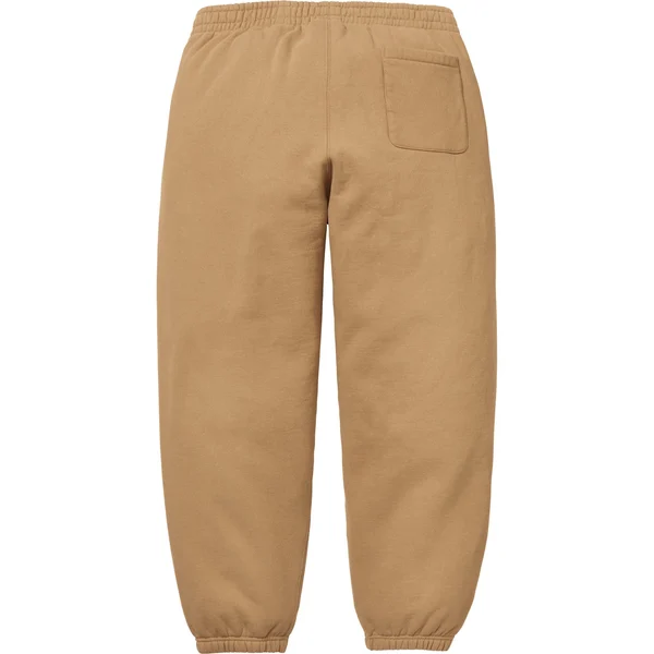 Supreme Satin Appliqué Sweatpant - Light Tan (front)