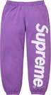Supreme Satin Appliqué Sweatpant - Violet (front)