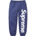 Supreme Satin Appliqué Sweatpant - Washed Navy (front)