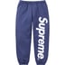 Supreme Satin Appliqué Sweatpant - Washed Navy (front)