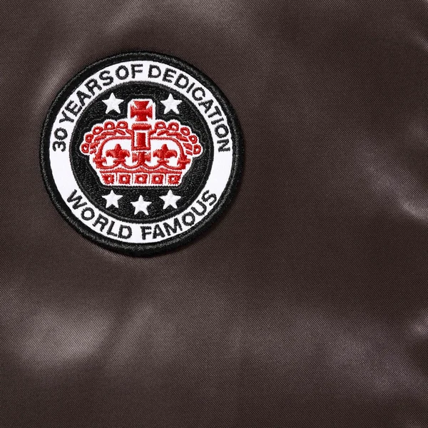 Supreme Satin Hooded Track Jacket - Brown (front)