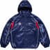 Supreme Satin Hooded Track Jacket - Navy (front)