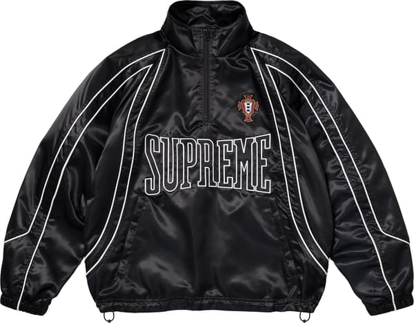 Supreme Satin Piping Pullover - Black (front)