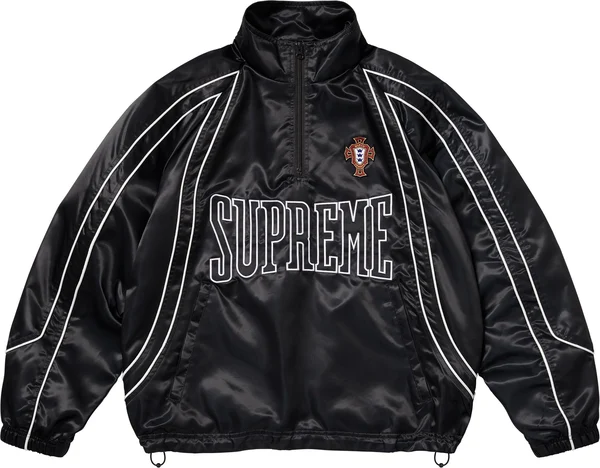 Supreme Satin Piping Pullover - Black (front)