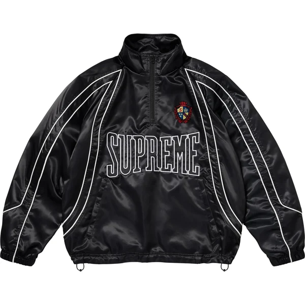 Supreme Satin Piping Pullover - Black (front)