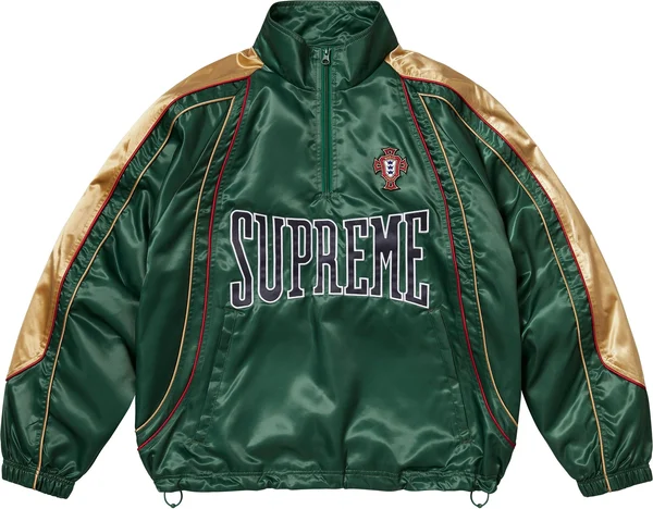 Supreme Satin Piping Pullover - Green (front)