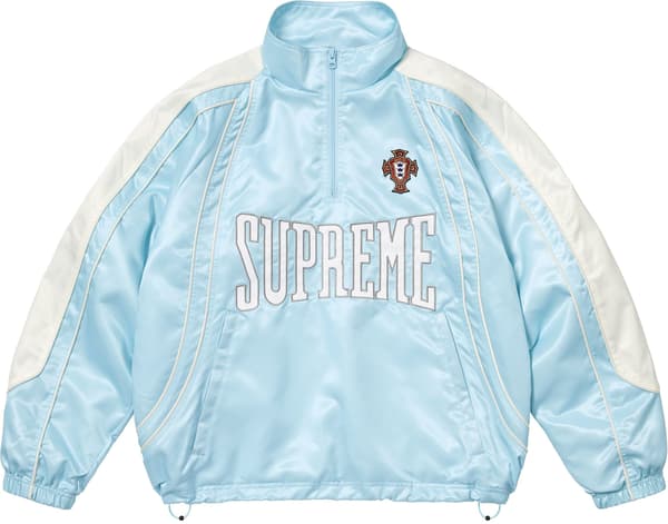 Supreme Satin Piping Pullover - Light Blue (front)
