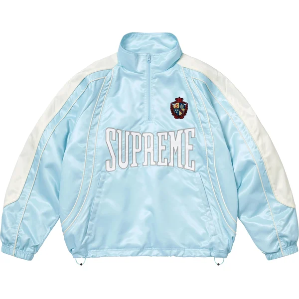Supreme Satin Piping Pullover - Light Blue (front)