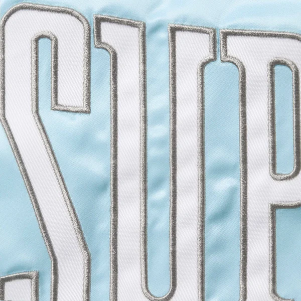 Supreme Satin Piping Pullover - Light Blue (front)