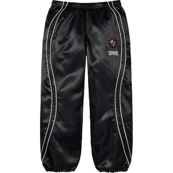 Supreme Satin Track Pant - Black (front)